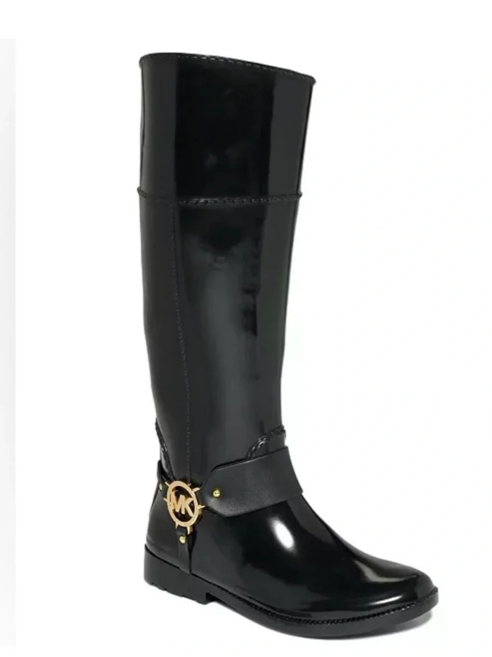 ‼️WOW‼️Michael Kors Glossy Black Tall Rain Boots♨️